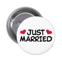 Just Married Wedding buttons