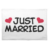 Just Married Wedding placemats