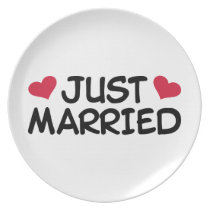 Just Married Wedding plates