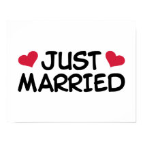 Just Married Wedding posters