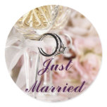 Just Married - Wedding Ring Stickers