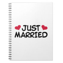 Just Married Wedding notebooks