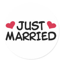 Just Married Wedding stickers