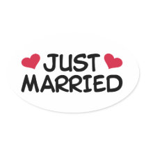 Just Married Wedding stickers