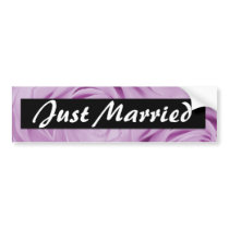 Just married wedding stickers bumper sticker