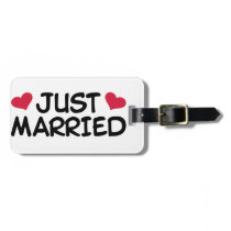 Just Married Wedding luggage tags
