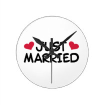 Just Married Wedding wall clocks