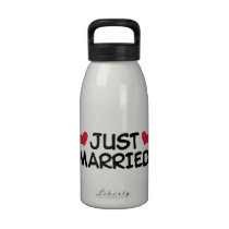 Just Married Wedding water bottles
