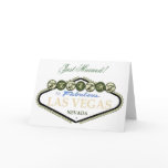 Just Married! White Rose Las Vegas Card