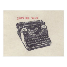 "just my type" post cards