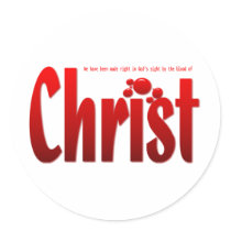 Just One Drop - Romans 5:8,9 Sticker