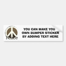 Just Peace T-shirts and Gifts Bumper Stickers