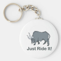 Just Ride it Grey Bull Keychains