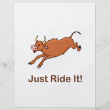 Just Ride It With Brown Bucking Bull Flyer