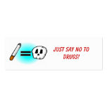 JUST SAY NO TO DRUGS! - Profile Card Business Card Template