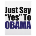 Just Say Yes to Obama letterhead