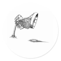 "Just Short" Ink Round Sticker
