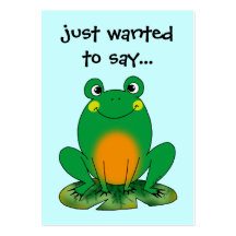just wanted to say...( Frog ) Business Card Templates