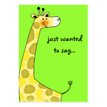 just wantedto say...( Giraffe ) Business Card