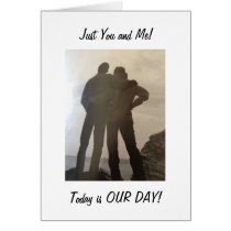 JUST YOU AND ME ON OUR FIRST ANNIVERSARY cards