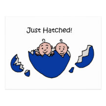 juste haché dans le bleu carte postale