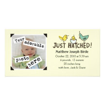 Juste haché ! Faire-part de bébé Photocarte Personnalisée