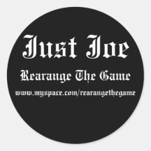Juste Joe, autocollant de Rearange The Game