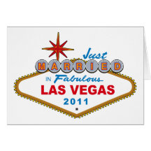 Juste marié à Las Vegas fabuleux 2011 Carte De Vœux