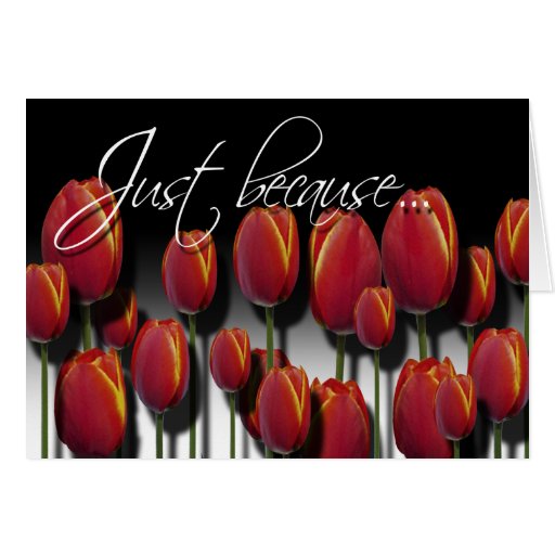 Juste puisque carte de voeux (jungle de tulipe)