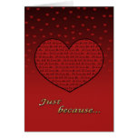 Juste puisque salutations je t'aime/de Valentine Cartes De Vœux