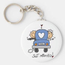 Juste T-shirts et cadeaux mariés de jeunes mariés Porte-clef
