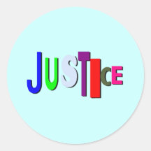 Justice dans l'autocollant de la couleur B
