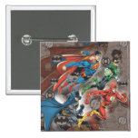 Justice League Collage Pinback Button