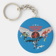 Justice League Flying Air Badge and Heroes Keychains