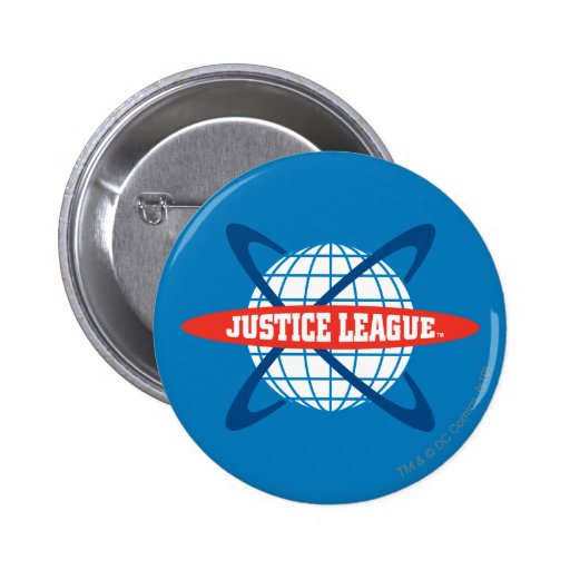 Justice League Globe Logo Button
