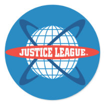 Justice League Globe Logo Round Sticker