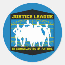 Justice League Intergalactic Patrol Round Sticker