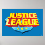 Justice League Name and Shield Logo posters