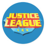 Justice League Name and Shield Logo stickers