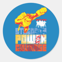 Justice League Strength. Power. Courage. Character Sticker