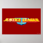 Justice League Thin Name and Shield Logo posters