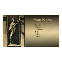 JUSTICE LEGAL OFFICE,ATTORNEY Gold Monogram Business Cards