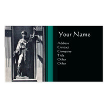 JUSTICE LEGAL OFFICE,ATTORNEY Green Jade Monogram Business Card Templates