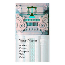 JUSTICE LEGAL OFFICE,ATTORNEY Monogram Business Cards