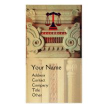 JUSTICE LEGAL OFFICE,ATTORNEY Monogram Gold Metal Business Cards