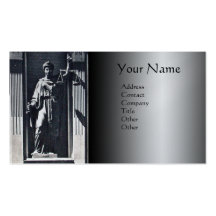 JUSTICE LEGAL OFFICE,ATTORNEY Platinum Monogram Business Card