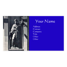 JUSTICE LEGAL OFFICE,ATTORNEY Sapphire Monogram Business Card