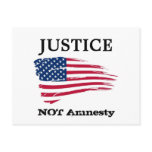 Justice not amnesty postcards