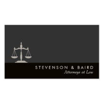 Justice Scale Attorney  at Law Business Card