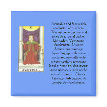 justice tarot magnet